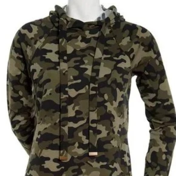 Almost Famous Olive Camo Mask and T-Shirt Dress SZ M - Picture 5 of 10